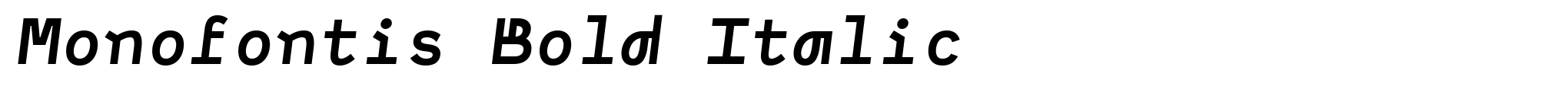 Monofontis Bold Italic image